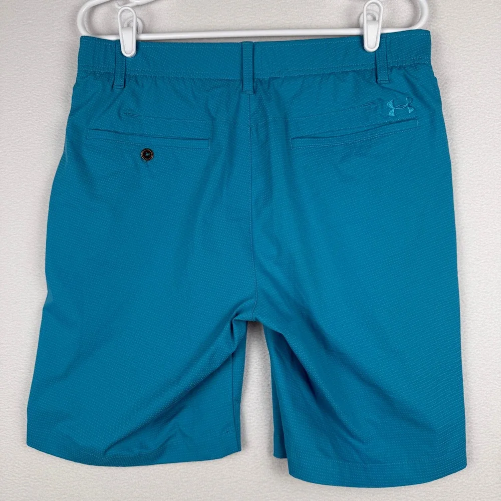 Under Armour Golf Shorts Mens 34 Blue Match Play Stretch Performance 1362498